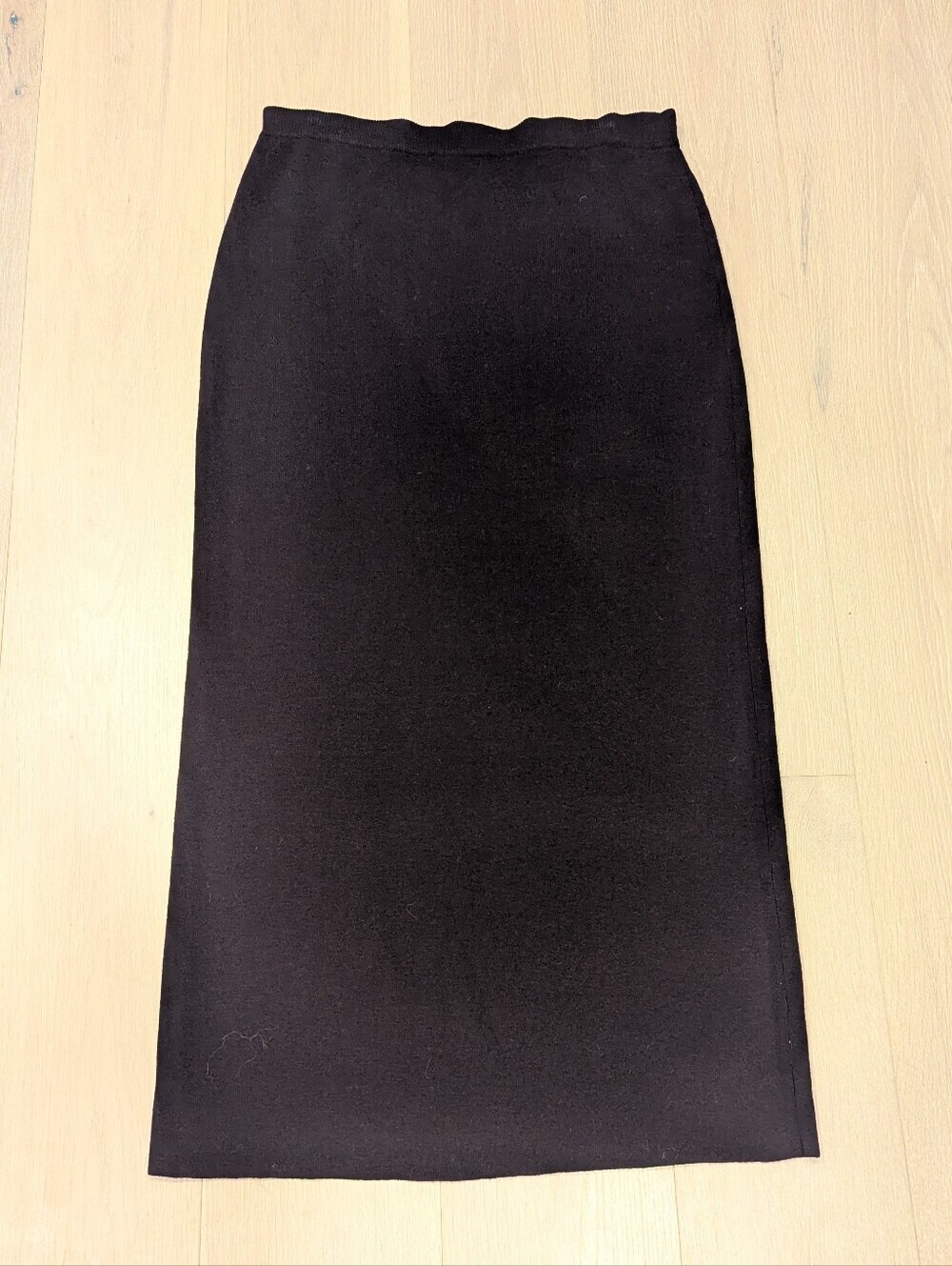 Classic Deep Brown Wool Maxi Skirt